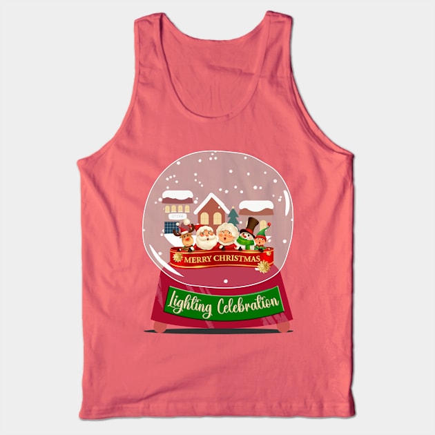 A Merry Christmas Lighting Celebration Tank Top by Blended Designs